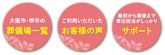 大阪市・堺市の提携葬儀会館の特徴
